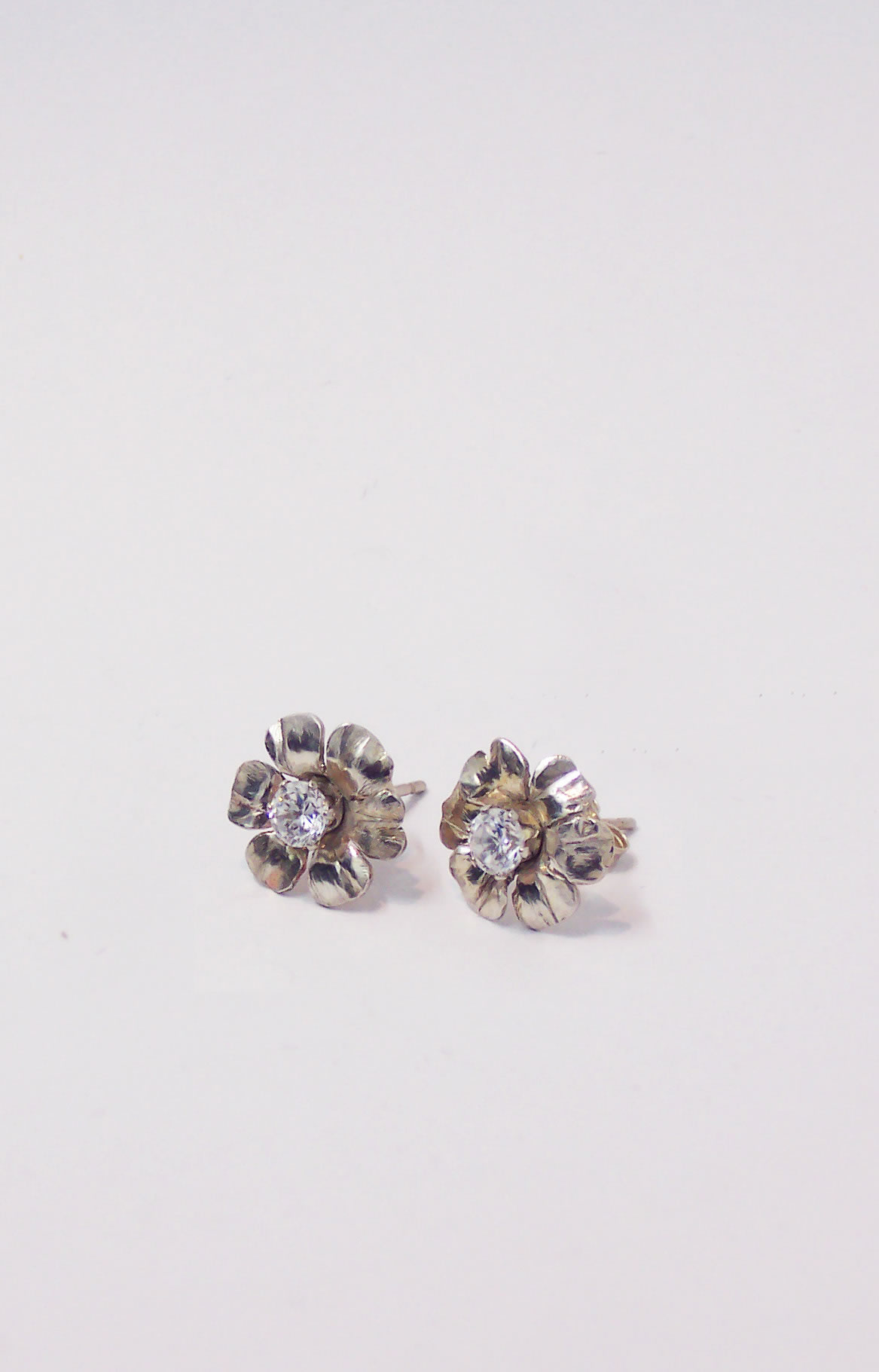 Silver and Zirconia Stud Earrings
